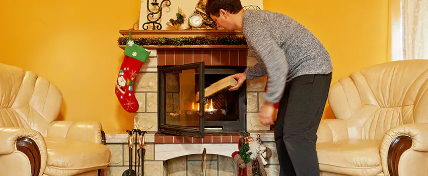 Rusted Metal Fireplace Restoration in Ventura, California
